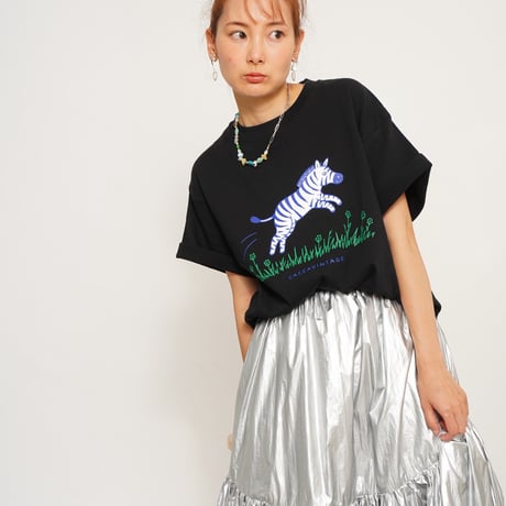 JUMP ZEBRA TEE　BLACK