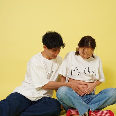 父ちゃん母ちゃんTシャツ　White