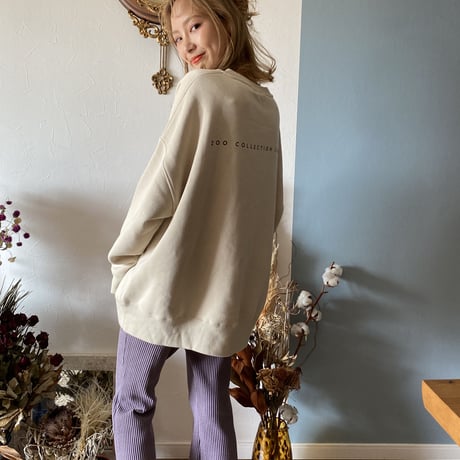 zebraオーバーサイズスウェット♡beige"CACCA original"