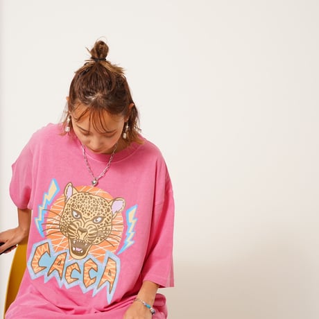 Tiger T- shirt pink "CACCA original"