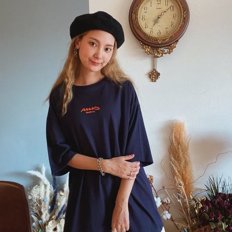 paoooon オーバーサイズTシャツ NAVY "CACCAoriginal"