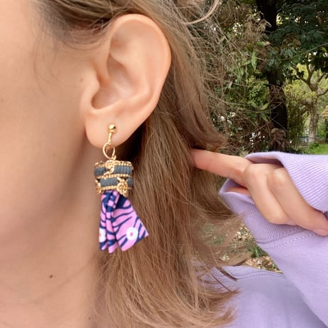 pink GOLD pierce earring