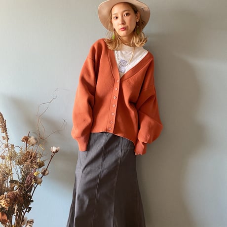 ステッチマーメイドロングスカートblack"CACCA select"