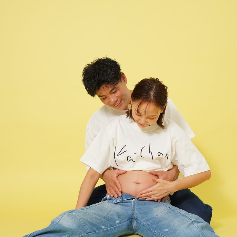 けろちゃん分バースデーデニム26★白Tシャツ レディース フリー☆ キッズL 父ちゃん母ちゃんTシャツ White | CACCA STORE