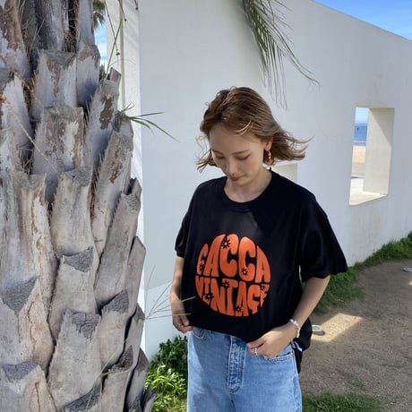 organic cottonロゴTシャツBLACK"CACCA original"
