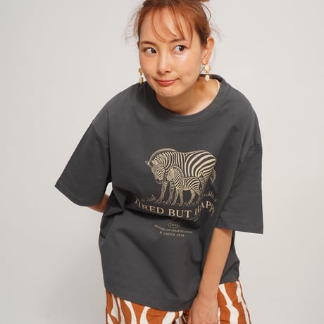 TIRED BUT HAPPY TEE　スミ