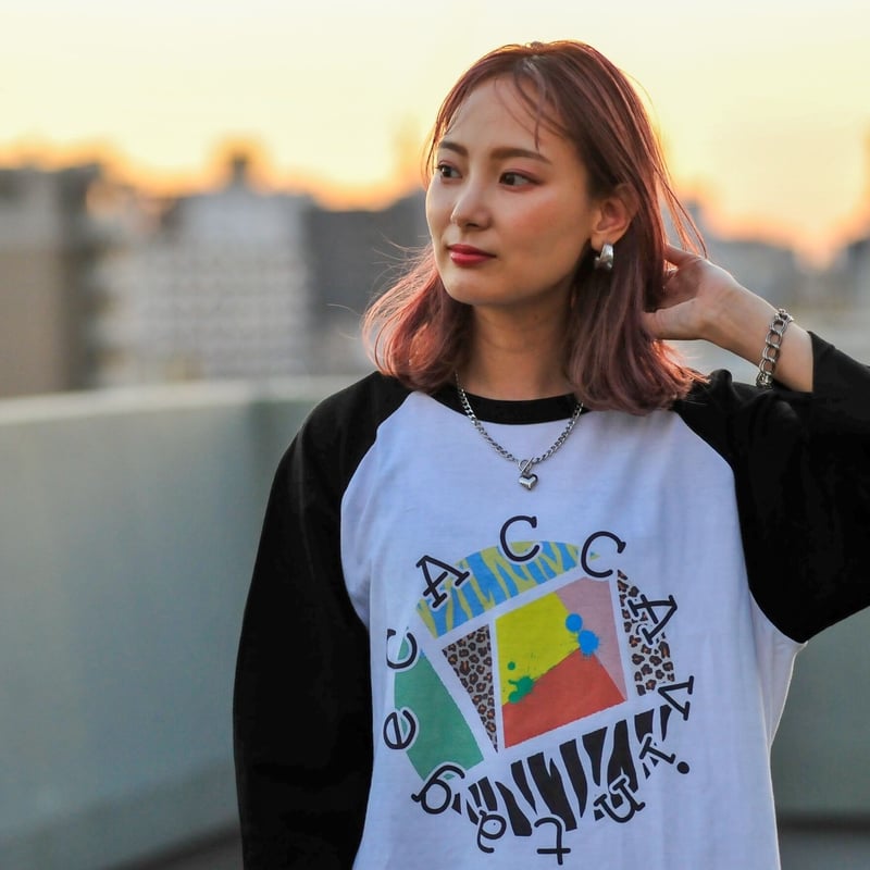 colorful circle 8分丈ラグランTシャツ