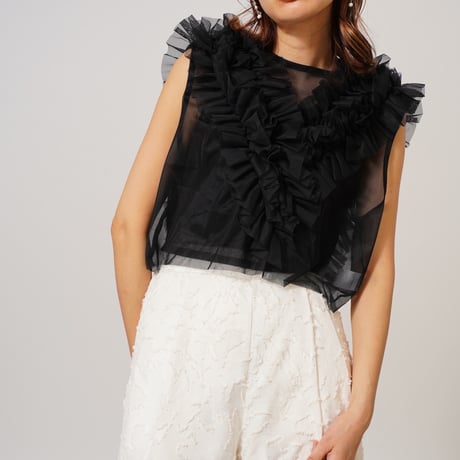 see-throughフリルtops"CACCA select"