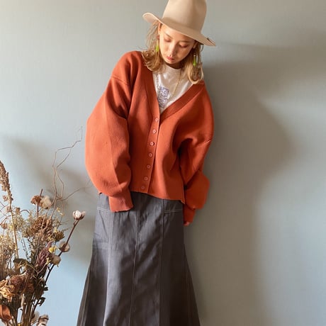 ステッチマーメイドロングスカートblack"CACCA select"