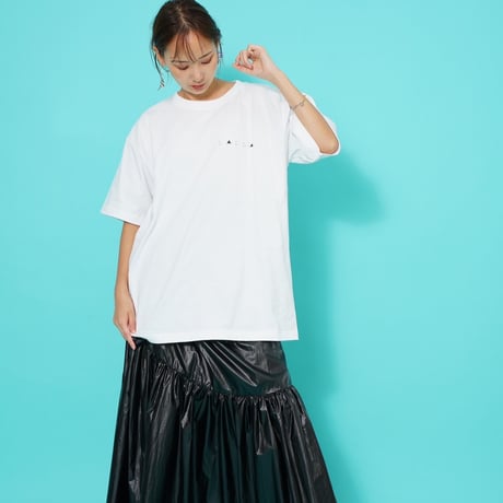 ART柄TシャツWhite"CACCA original"