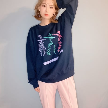 human スウェットNAVY"CACCA original"