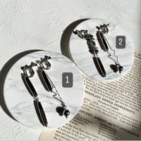 asymmetry  silver Design pierce earring