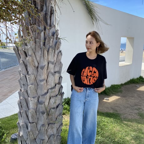 organic cottonロゴTシャツBLACK"CACCA original"