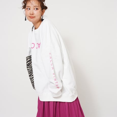 CACCAロゴbigスウェットホワイト"original"