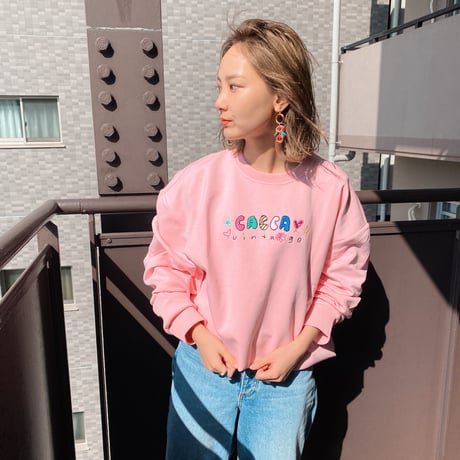 ⭐︎刺繍colorfulトレーナーpink"CACCA original"