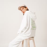 【再入荷】オーバーサイズロゴパーカーWhite"CACCA original"