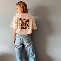 zebraバクプリbigTシャツ ivory"CACCA original"