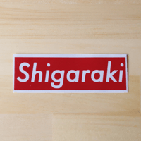 Shigaraki ボックスロゴ カッティングステッカー 赤