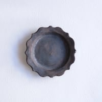 【藤原純】小皿  黒