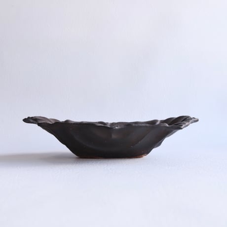 【藤原純】ハート鉢 長方M 黒