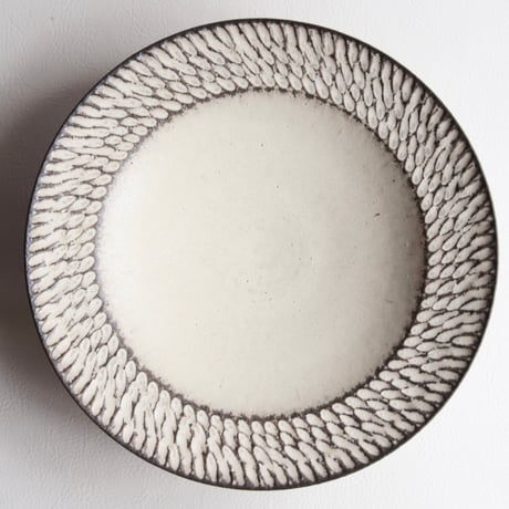 【山本雅則】しのぎリム深皿24cm