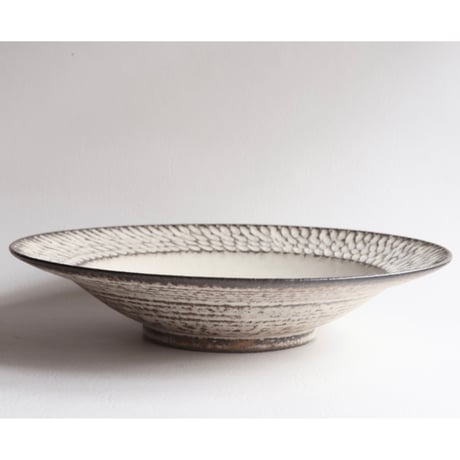 【山本雅則】しのぎリム深皿24cm