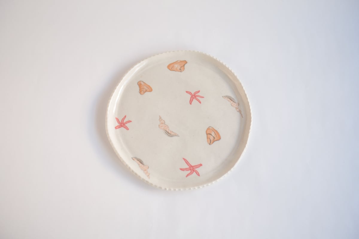 高橋由紀子さん　ケーキ皿 高橋由紀子】貝殻 ケーキ皿 | 緋色の商店街
