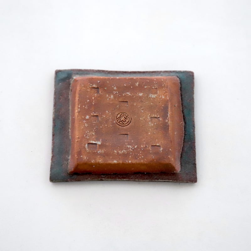 藤原純さん レア角皿 藤原純】 スクエア 正方皿 S 黒/白/青 | 緋色の商店街