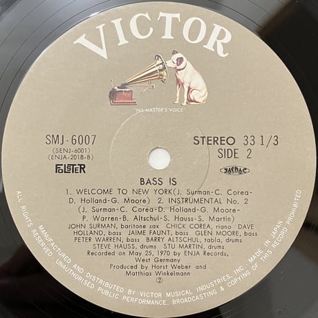 Peter Warren - Bass Is [LP][Enja Records] (USED)