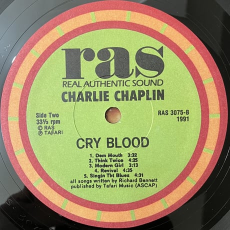 Charlie Chaplin - Cry Blood [LP][Ras Records Inc.] (USED)