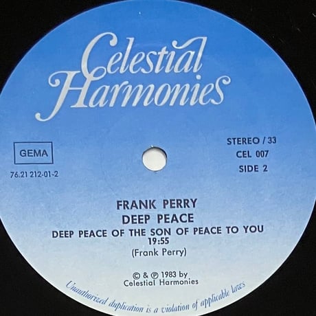 Frank Perry - Deep Peace [LP][Celestial Harmonies] (USED)