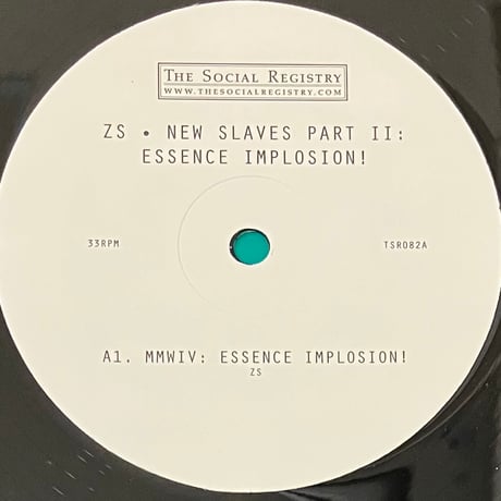 Zs - New Slaves Part II: Essence Implosion! [LP][The Social Registry] (USED)