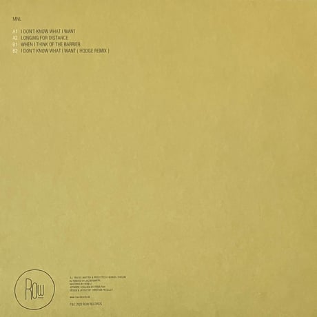 MNL - Longing For Distance EP [12][Row Records] (USED)