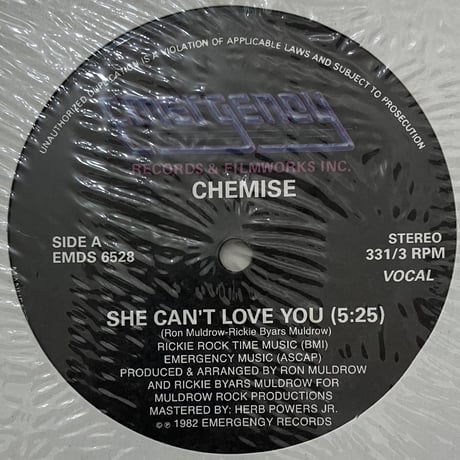 Chemise - She Can't Love You [12][Emergency Records] (USED)
