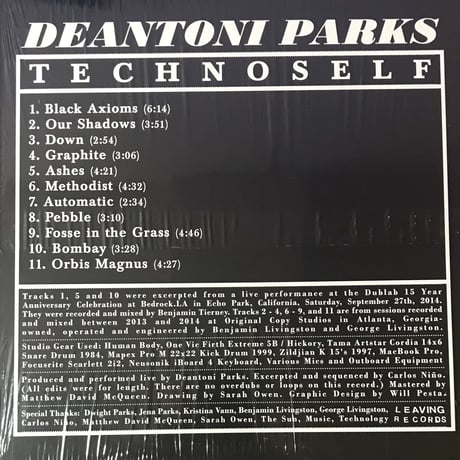 Deantoni Parks - Technoself [LP][Leaving Records] (USED)