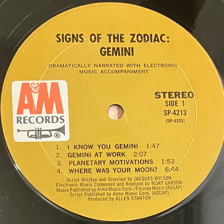 Signs Of The Zodiac - Gemini [LP][A&M Records] (USED)