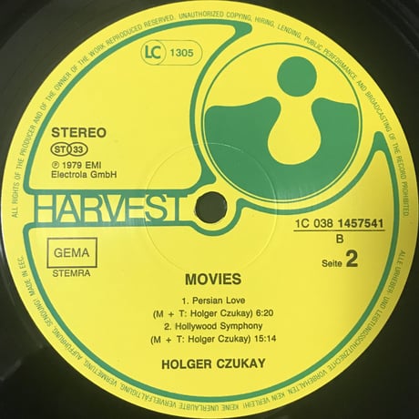 Holger Czukay - Movies [LP][EMI Electrola]