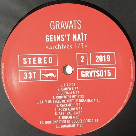 Geins't Nait - Archives 1/3 [LP][Editions Gravats]