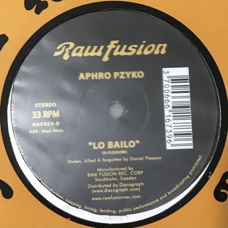Aphro Pzyko - Guerillero / Lo Bailo [12][Raw Fusion Recordings]
