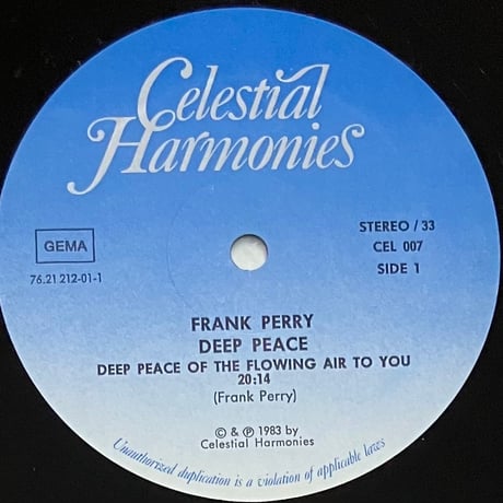 Frank Perry - Deep Peace [LP][Celestial Harmonies] (USED)
