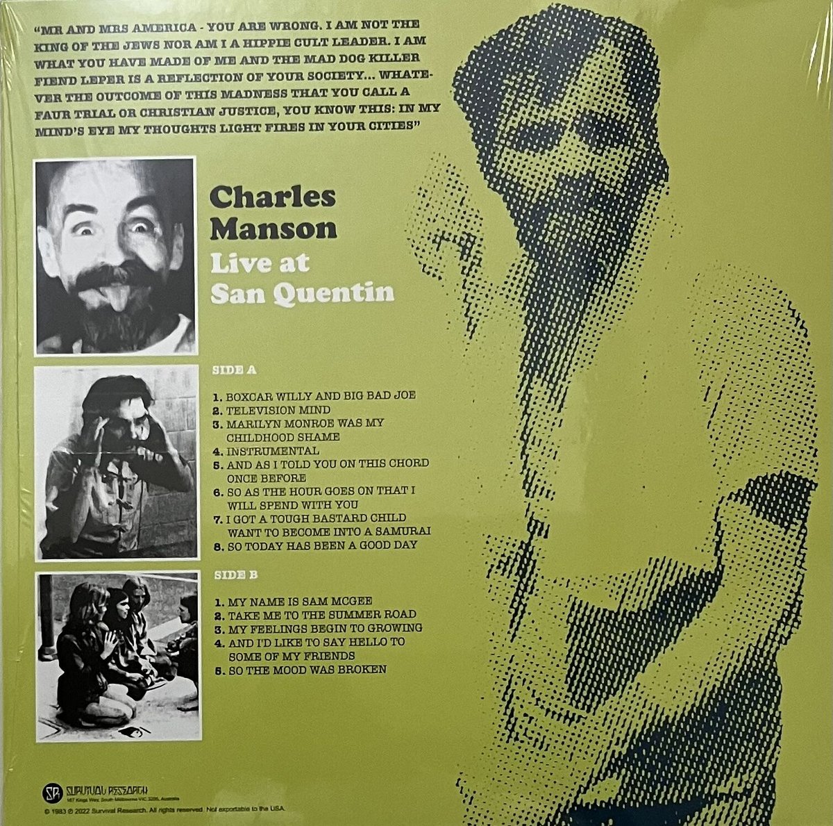 Charles Manson - Live At San Quentin [LP][Survi