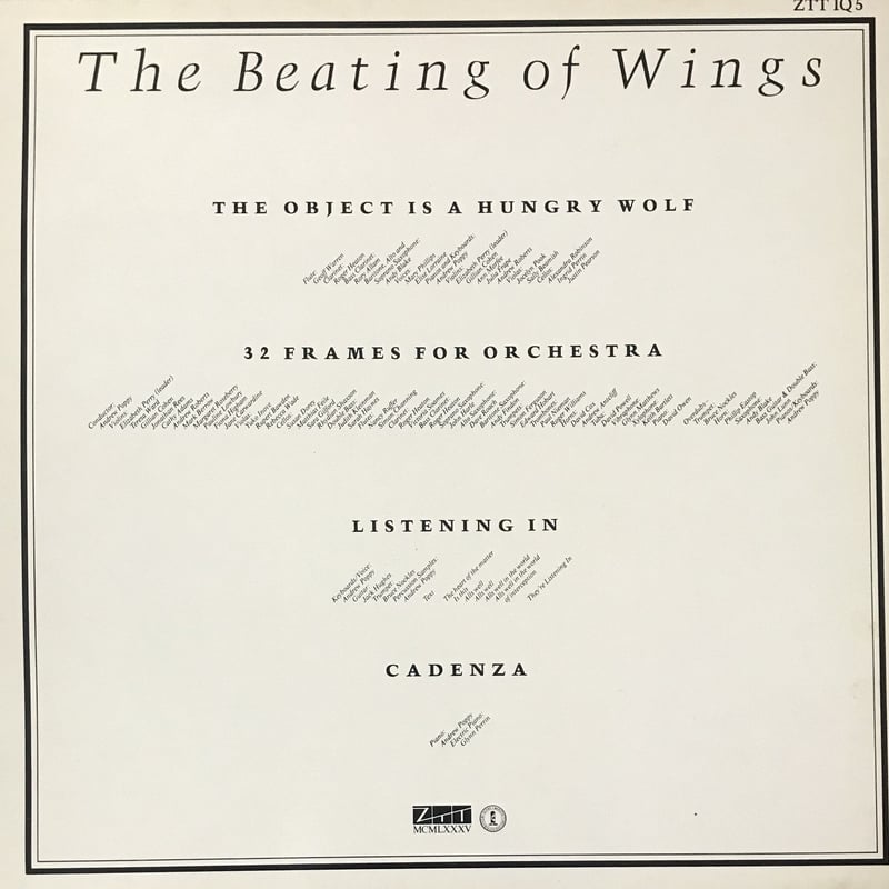 Andrew Poppy - The Beating Of Wings [LP][ZTT] |