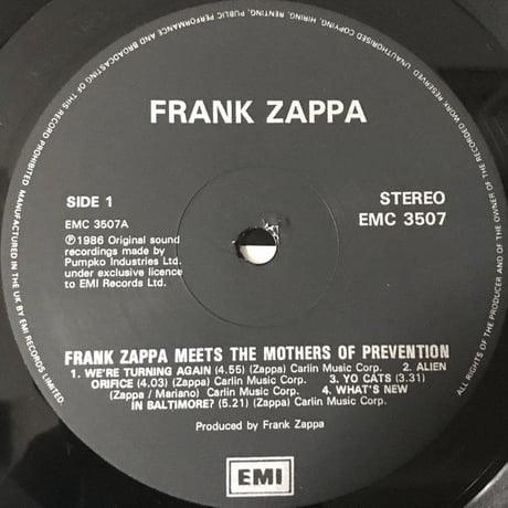 Frank Zappa - Frank Zappa Meets The Mothers Of Prevention (European Version) [LP][EMI]