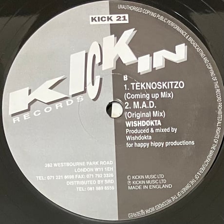 Wishdokta - M.A.D [12][Kickin Records] (USED)