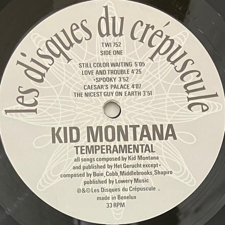 Kid Montana - Temperamental [LP][Les Disques Du Crépuscule] (USED)