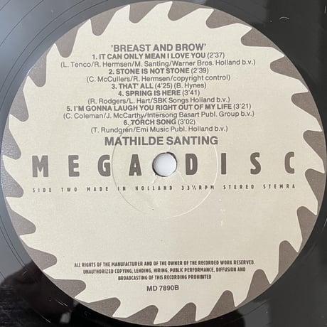 Mathilde Santing - Breast And Brow [LP][Megadisc] (USED)