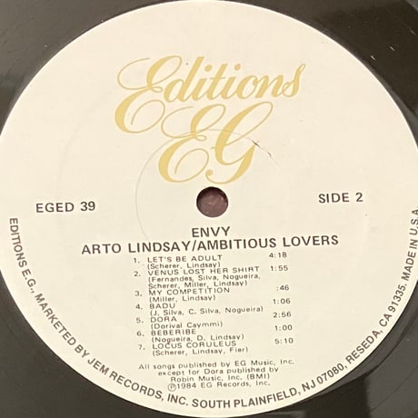 Arto Lindsay / Ambitious Lovers - Envy [LP][Editions EG] (USED)