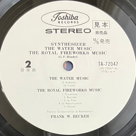 Frank W. Becker - Synthesizer [LP][Toshiba Records] (USED)