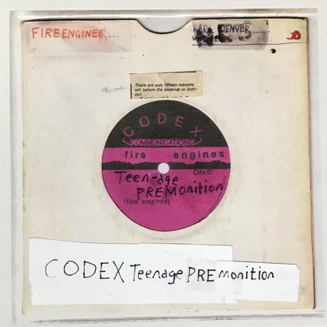 Fire Engines - Codex Teenage Premonition [CD][Domino]