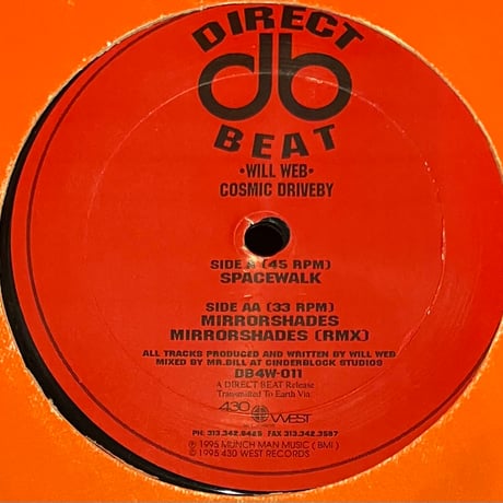 Will Web - Cosmic Driveby [12][Direct Beat] (USED)